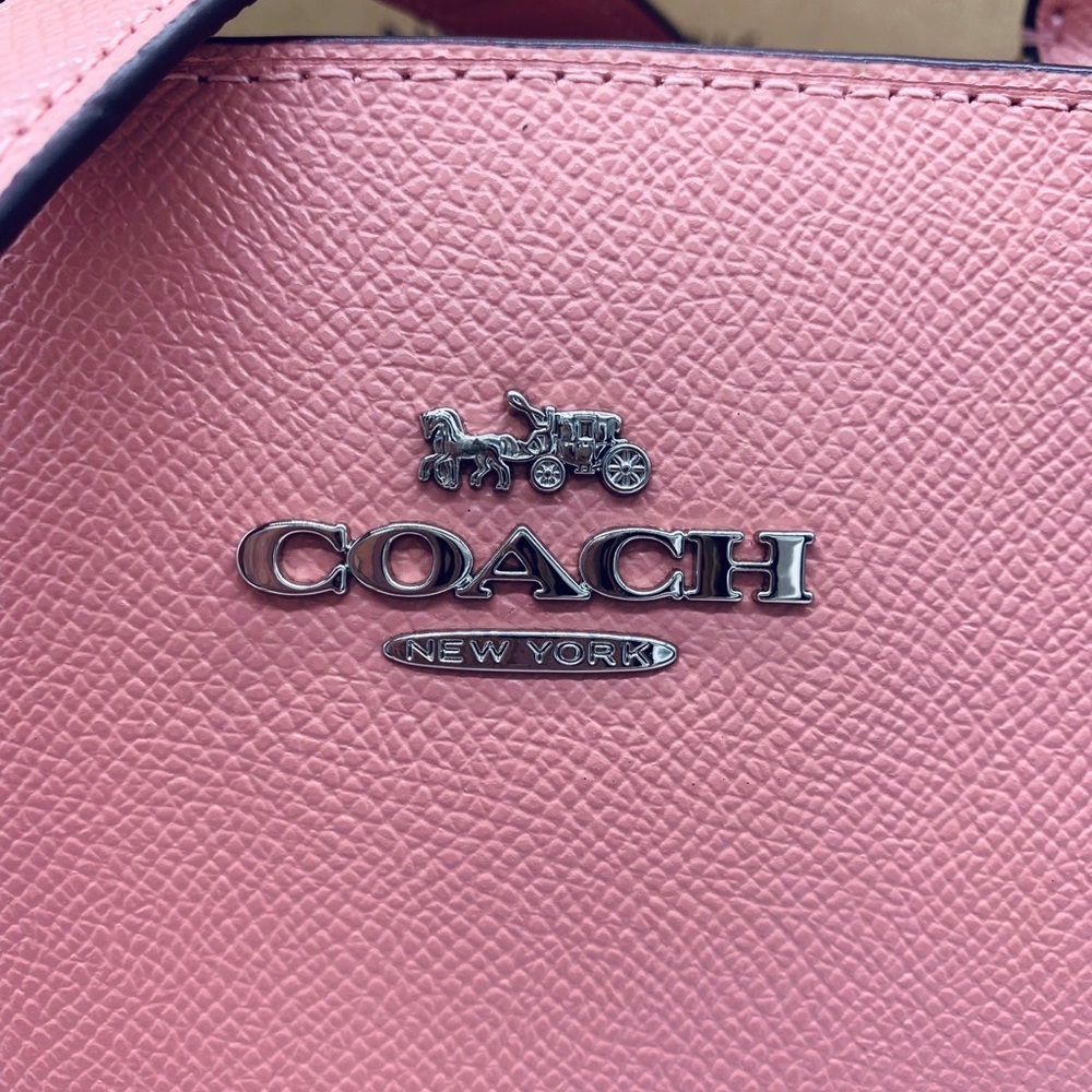 COACH Carryall Crossgrain Leather Lillie Satchel - Picture 11 of 16